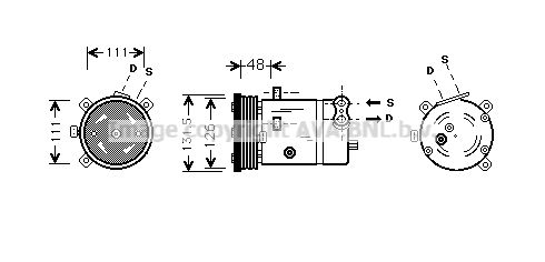 AVA QUALITY COOLING Kompresors, Gaisa kond. sistēma OLAK280
